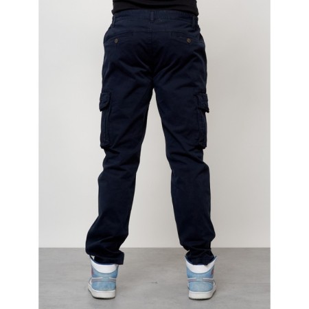 Cargo jeans men, size 44-46, dark blue color-5