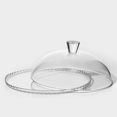 Glass cake stand with Patisserie lid, D = 32.2 cm-1