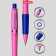 Handle Automatic Automatic Ultra Glide Technology Joy Neon, node 0.7 mm, blue ink, rubber emphasis, length of the letter line 1300 meters, mix