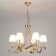 ADELIA 6x40W E14 chandelier, gold 68x68x53 cm
