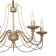 Chateau chandelier, 5x60W E14, brown color