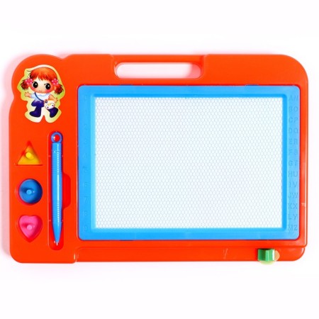 Magnetic board with colored crumbs, 3 stamps included, MIX color-5
