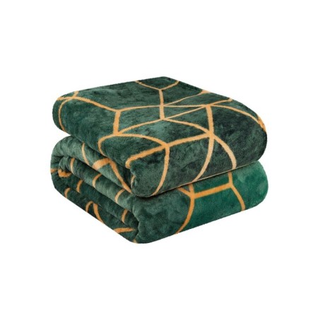 Malachite plaid, size 150x200 cm, rhombuses, green-9