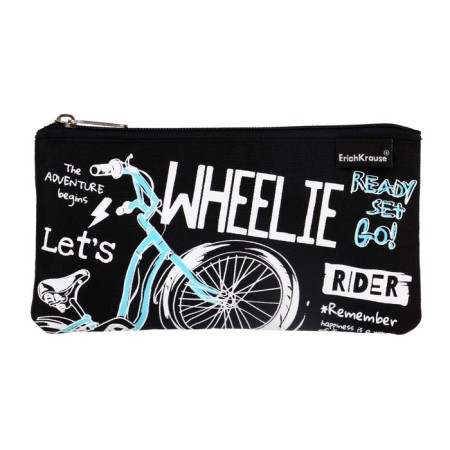 Penal soft, 1 department, 120 x 220 mm, flat, Erich Krause, Bicycle Rider, 57500-1