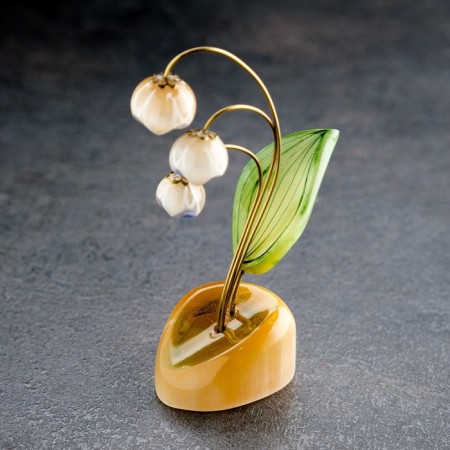 Souvenir "Flower" Landysh "3 buds, selenite-3