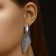 Earrings Metal "Bohemia" New Leaf, Color silver