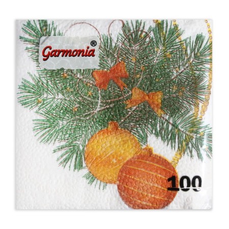 Napkins Paper Harmony “New Year's Kant” 1 layer, 24x24, 100 pcs.-1