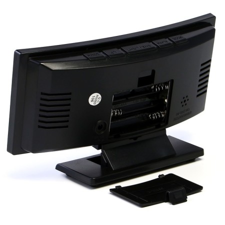 Clock - Electronic desktop an alarm clock with a thermometer, calendar, 17 x 9.5 cm, 3AAA, USB-5