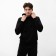 Men's sweatshirt with a hood Mist Men’s Casual Size 52, black
