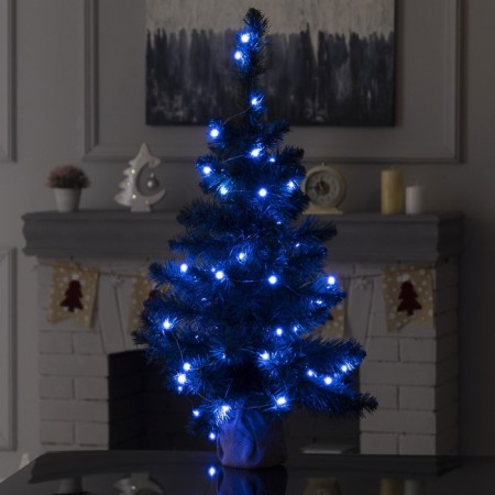 Smart garland "thread" 5 m Rosa, IP20, silver thread, 50 LED, control from the application, glow RGB, USB-3