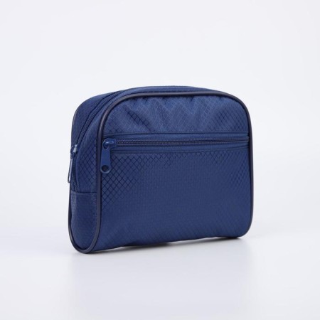 Lightning cosmetic bag, external pocket, blue color