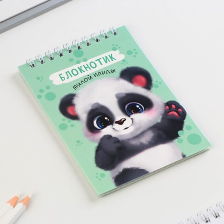 Notepad A6, 40 liters on the crest, soft cover "Block Panda"-2
