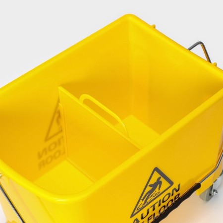 A bucket with mechanical spin on wheels, 20 liters-4