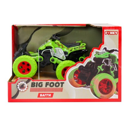 Inertial Funky Toys "ATV", springs, 6x6, green color-2