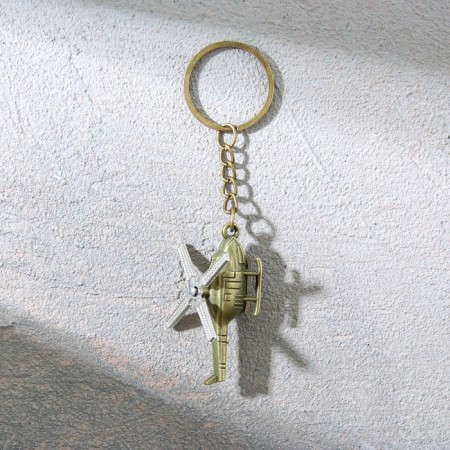 Metallic key keychain “February 23”, helicopter, 11 x 2.5 cm-4