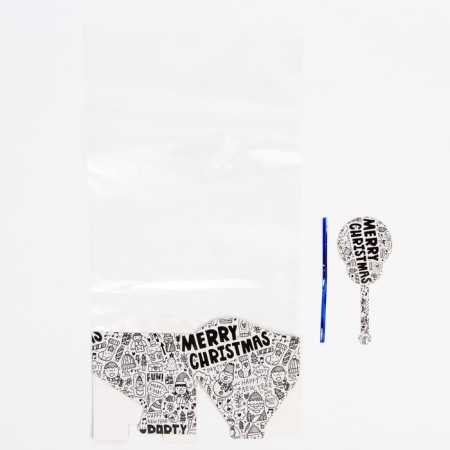 Package with a hard bottom "New Year's newspaper", 10 x 10 x 32 cm-2