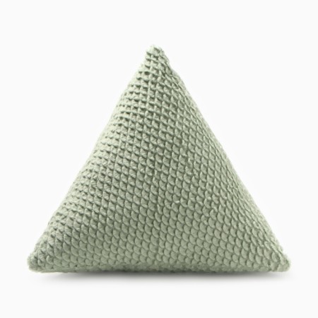 Pillow Ethel "Triangle" d = 40 cm, central green