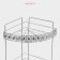 Corner regiment 3-tier shade, 23 × 23 × 56 cm, color chromium