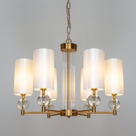 Suspended chandelier Arte Lamp Matar A4027LM-6PB, E14, 6x40 W, 65x65x48 cm, copper, transparent-1