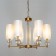 Suspended chandelier Arte Lamp Matar A4027LM-6PB, E14, 6x40 W, 65x65x48 cm, copper, transparent
