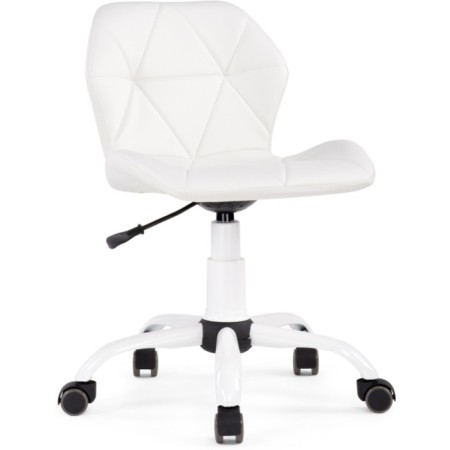 Computer chair Wald Metal/Ecokuzha, White/White 47x54x70 cm