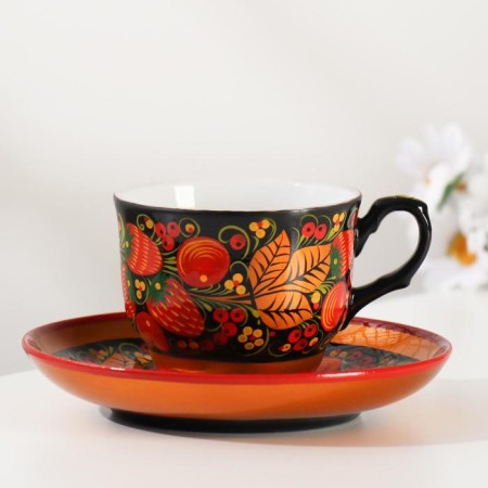 Tea couple, 250ml., Khokhloma
