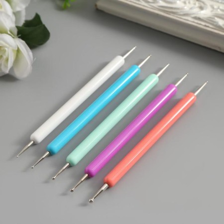 Tools for giving the form to Foamiran "pastel" set of 5 pcs 12 cm-2