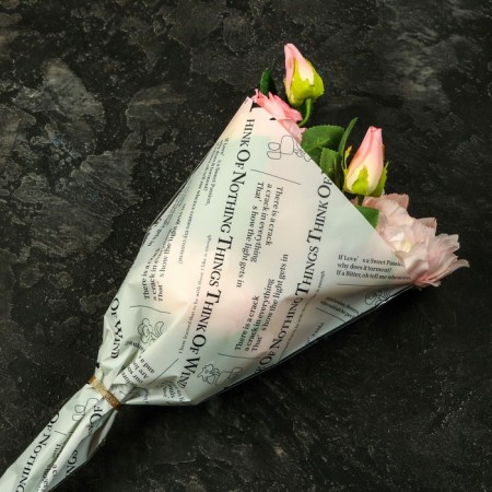 Package Flower cone, white, 28x9x44cm ± 1cm-1