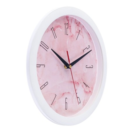 Wall watches, D-28 cm, interior, "pink marble", silent-1