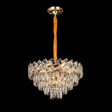 Crystal chandelier Gerhort G21102/8GD+CL, 8x40W, E14, 101x50x50 cm, Golden color