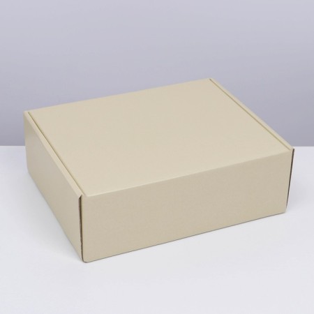 Gift folding box, packaging, "beige", 27 x 21 x 9 cm-1