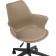 Computer chair Tulin plastic/eco -leather, black/beige 60x60x83 cm