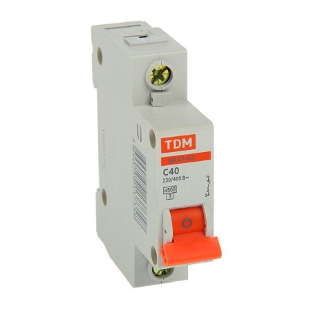 Automatic switch TDM VAL47-63, 1P, 40 A, 4.5 ka