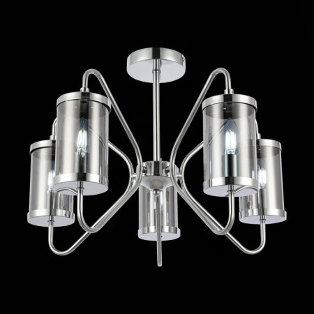 Ceiling EVOLUCE lamp. Sle102302-05. Valieri. 5x40 watts, E14, 53.5x53.5x39 cm, chromium color-1