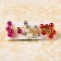Miniature Puppet "garland - ball", length 1 meter, toy: 1.5 × 0.8 cm, Mix color