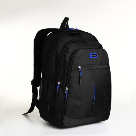 Youth backpack on lightning, 5 pockets, black/blue color-2