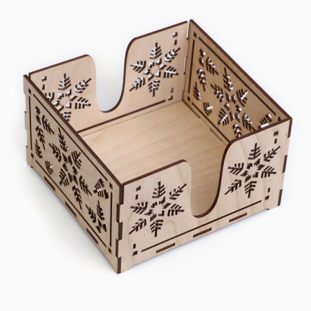 Wooden napkin "Snowflake", 13 x 13 x 10 cm-1