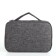 Cosmetic bag, 3 parts on zippers, gray color
