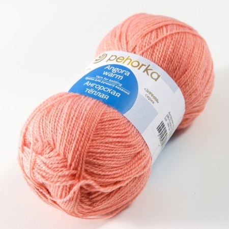 Angora warm yarn 40% wool, 60% acrylic 480m/100g (265 pink)-1