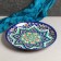 Largan Rishtan ceramics "Patterns", 36 cm, blue