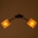 Chandelier gallop cascade 2x60W E27 brown 15x50x25cm