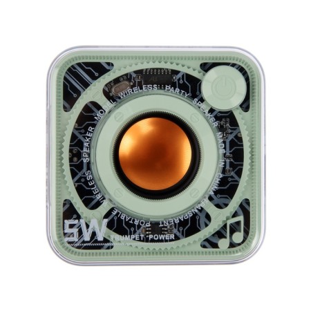 Portable column DW12, 5 W, transparent, 400 mAh, green-2