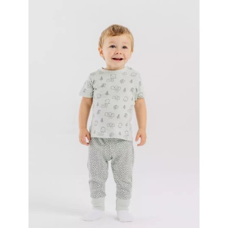A set of children's pants MOWBABY BIRDS, height 68 cm, blue color, 3 pcs-10