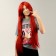 Carnival wig "anime" color red, long