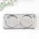 Ceramics candlestick for 2 candles "Greece" d = 7.5 cm silver 22.5x10x7 cm