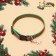 Collar + New Year's suspension "Snowflake", 30 x 1 cm, kapron, green