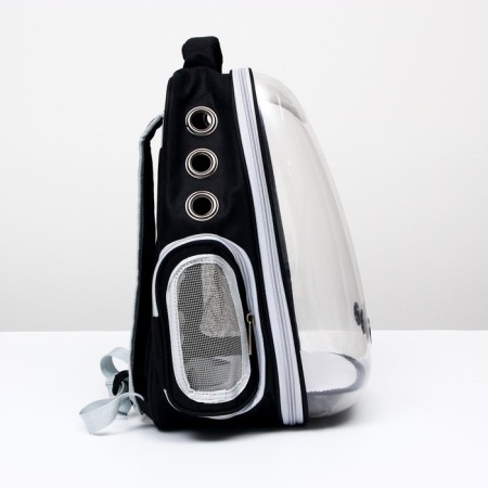 A backpack for carrying animals "cat", transparent, 34 x 25 x 40 cm, black-1