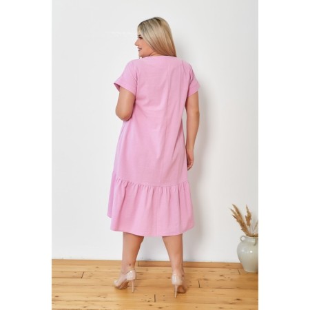 Women's dress, size 56, pink color-3