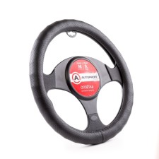 Autoprofi steering wheel, eco-leather steering, 9 cm girth, black, size m, 37-39 cm