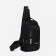Male sling bag from textiles, black color